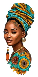 Africa women posing like tattoo design idea