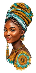 Africa women posing like tattoo design idea