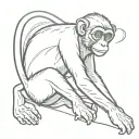 monkey full body tattoo design idea