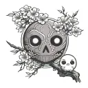 Sakura and Kodama tattoo design idea