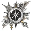 compass tattoo design idea