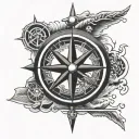 compass tattoo design idea