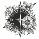 compass tattoo design idea