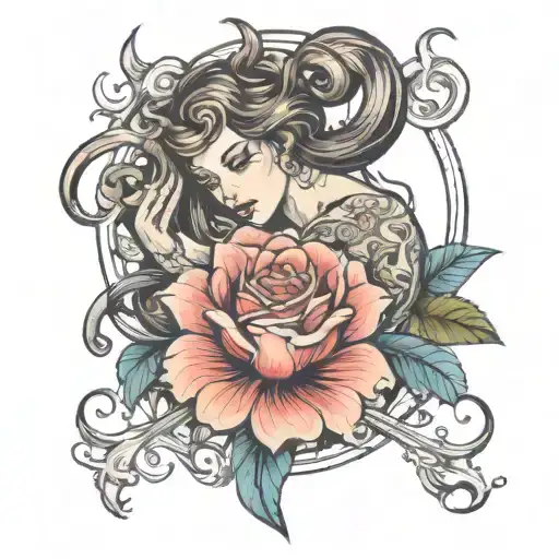 fighting lust  tattoo design idea