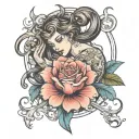 fighting lust  tattoo design idea