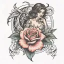 fighting lust  tattoo design idea