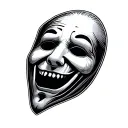 Framed mask from a scary movie tattoo design idea