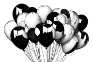 NF balloons tattoo design idea