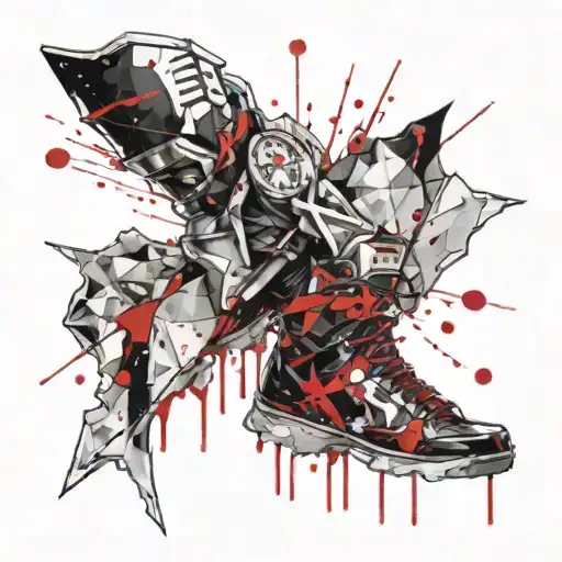 broken ice tattoo design idea