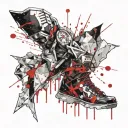 broken ice tattoo design idea