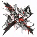 broken ice tattoo design idea