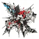 broken ice tattoo design idea