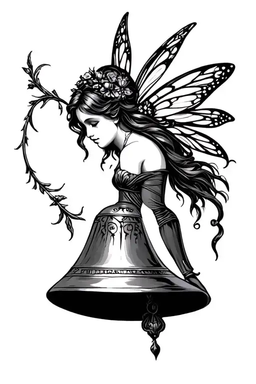 bell fairy tattoo design idea