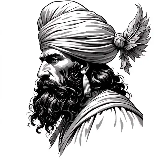 sikh warrior tattoo design idea