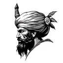 sikh warrior tattoo design idea