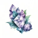 small amethyst crystal tattoo design idea