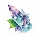 small amethyst crystal tattoo design idea