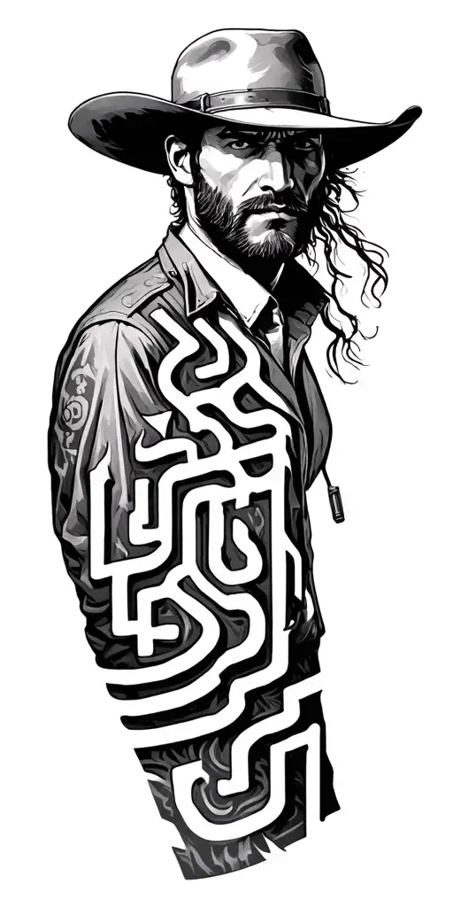 westworld maze, red dead redemption tattoo design idea