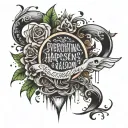 everything happens for a reason, anxiety tattoo design idea