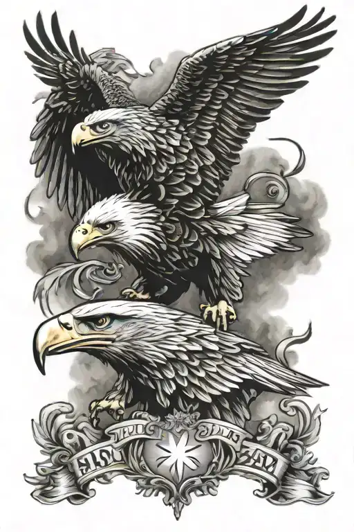 eagle memorial tattoo for dad tattoo design idea