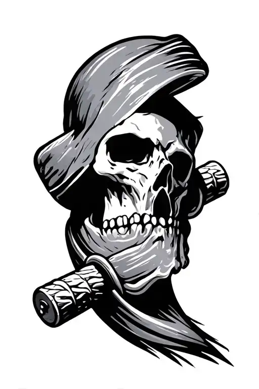 Cross vegan barbell tattoo design idea