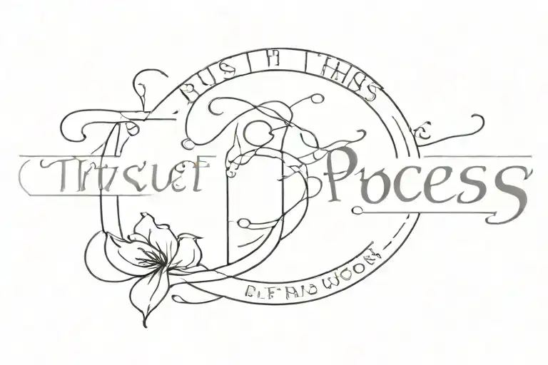 Trust the process tattoo design idea