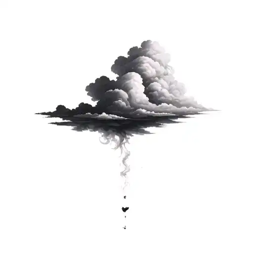 Filler Clouds and Smoke tattoo design idea