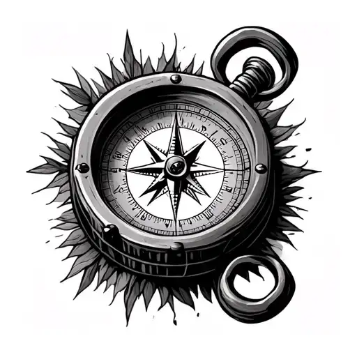 Hunting Compass tattoo design idea