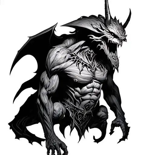 Mammon demon. tattoo design idea