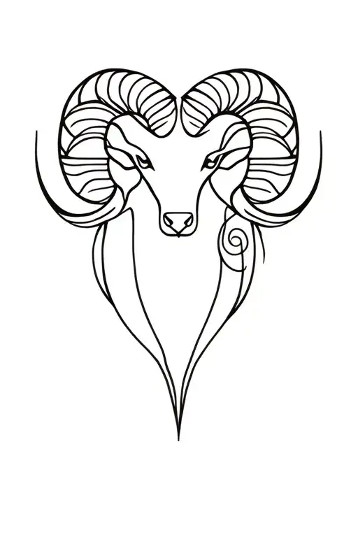 zodiac sign Aries and Taurus tattoo design idea
