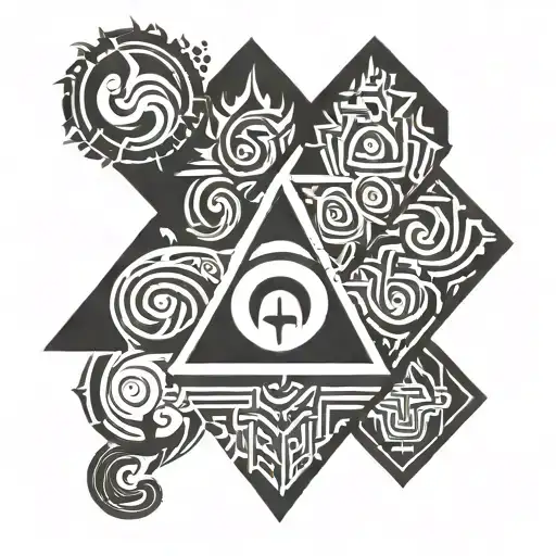 four elements tattoo design idea
