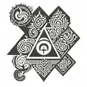 four elements tattoo design idea