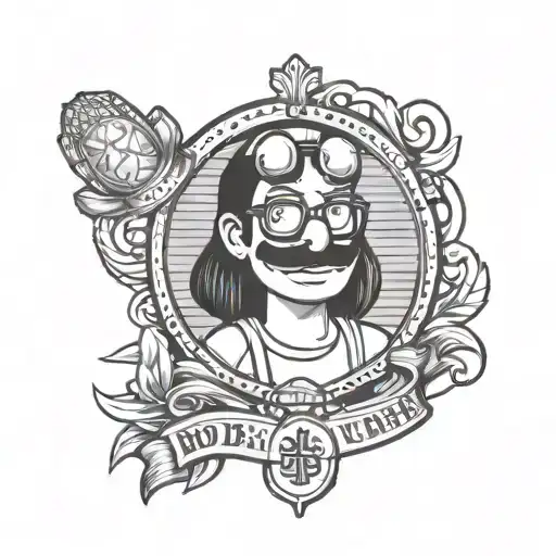 bob bobs burgers American traditional tattoo design idea