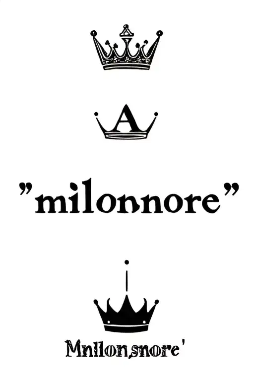 "A millons more" joker hat and queen crown tattoo design idea