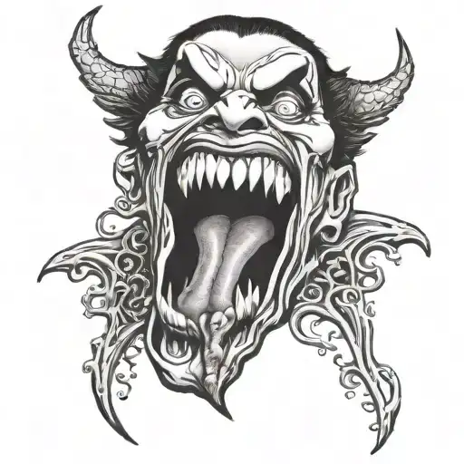 gene Simmons tongue blood tattoo design idea