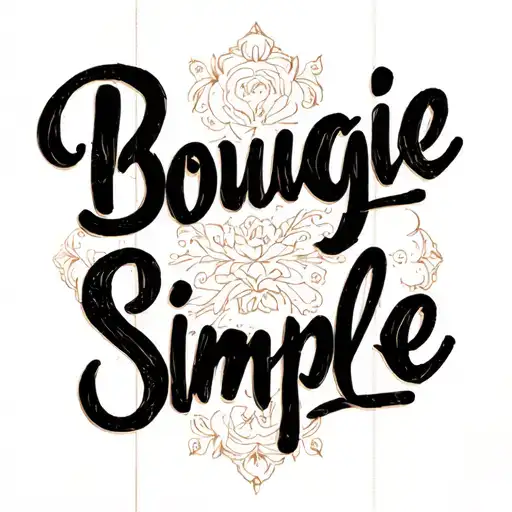 "Bougie Simple" script font tattoo design idea