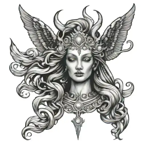 Nyx Goddess tattoo design idea