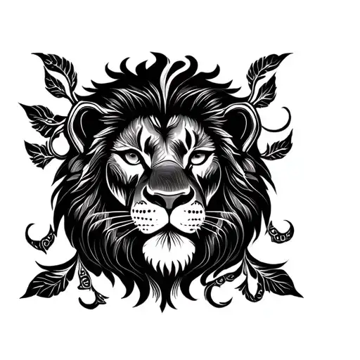 Sri Lankan Lion tattoo design idea