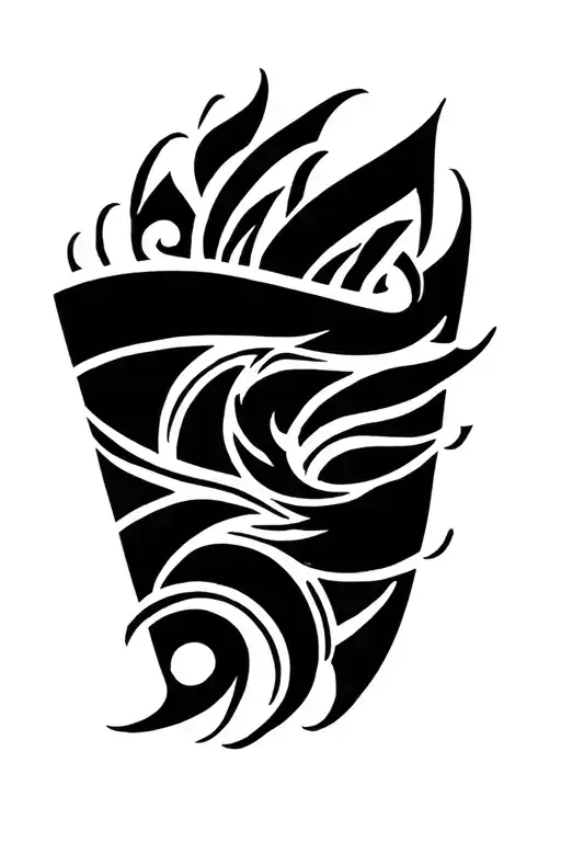 A right arm cuff tattoo design idea