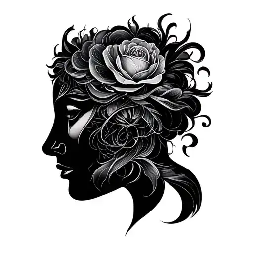 intricate fine line tattoo symbolic of bisexuality  tattoo design idea