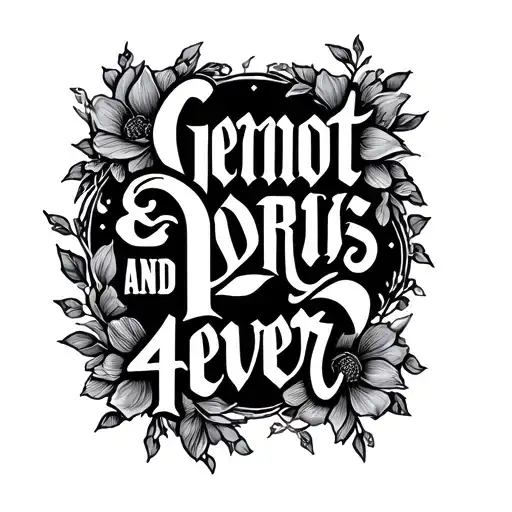 Gernot und Doris 4ever  Letters only tattoo design idea