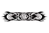 vishnu chakra and hanuman gada tattoo design idea