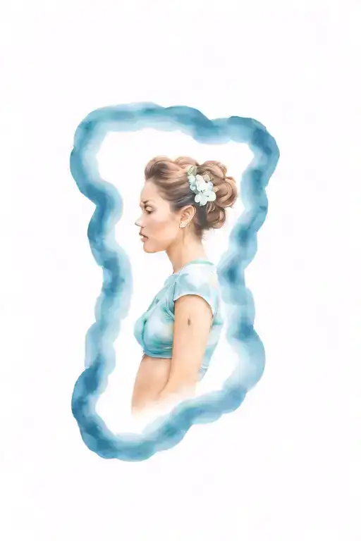 motherhood, feminism, cyanotype, mexico culture tattoo design idea