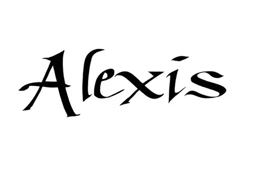 "Alexis" tattoo design idea
