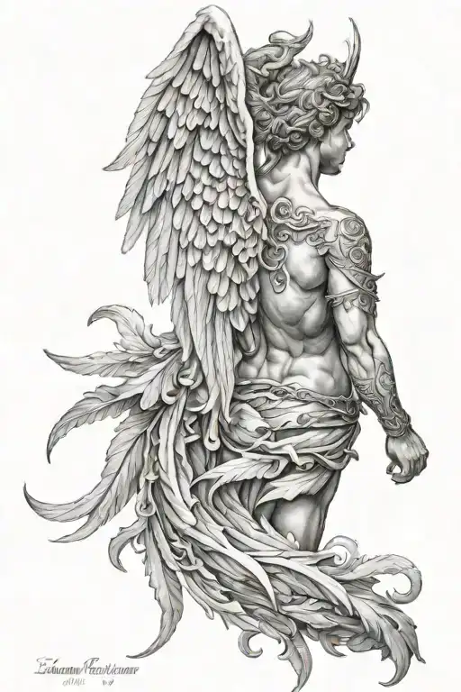 Angel back tattoo for men tattoo design idea