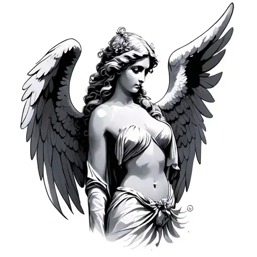 angel tattoo design idea