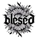 blessed and highly favored in writing Hebrew letters tattoo design idea