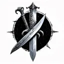 Skyrim dagger tattoo design idea