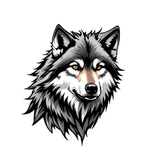 alpha wolf tattoo design idea