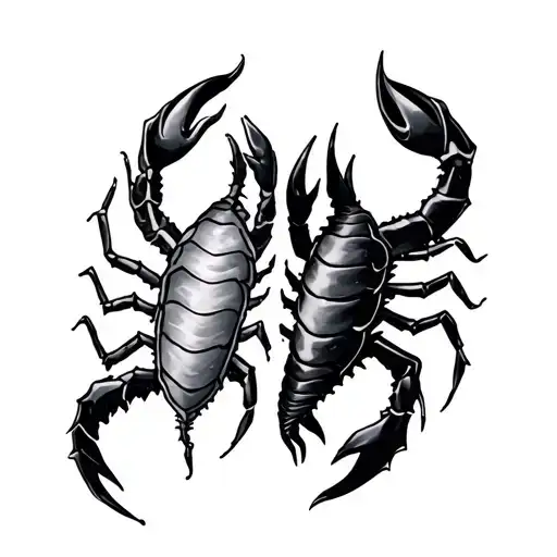 Gemini and Scorpio zodiac signs tattoo design idea